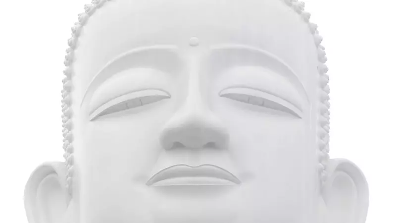 Bildschirmhintergrund Buddha-Statue, nur Gesicht